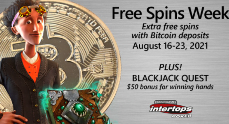 Intertops Meluncurkan Pekan Putaran Bonus Poker Bitcoin